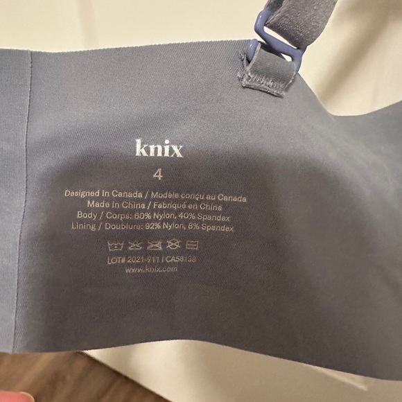 Knix Winter Gardenia Floral Thin Adjustable Strap Padded Bra Size 4 Women’s - Picture 11 of 12